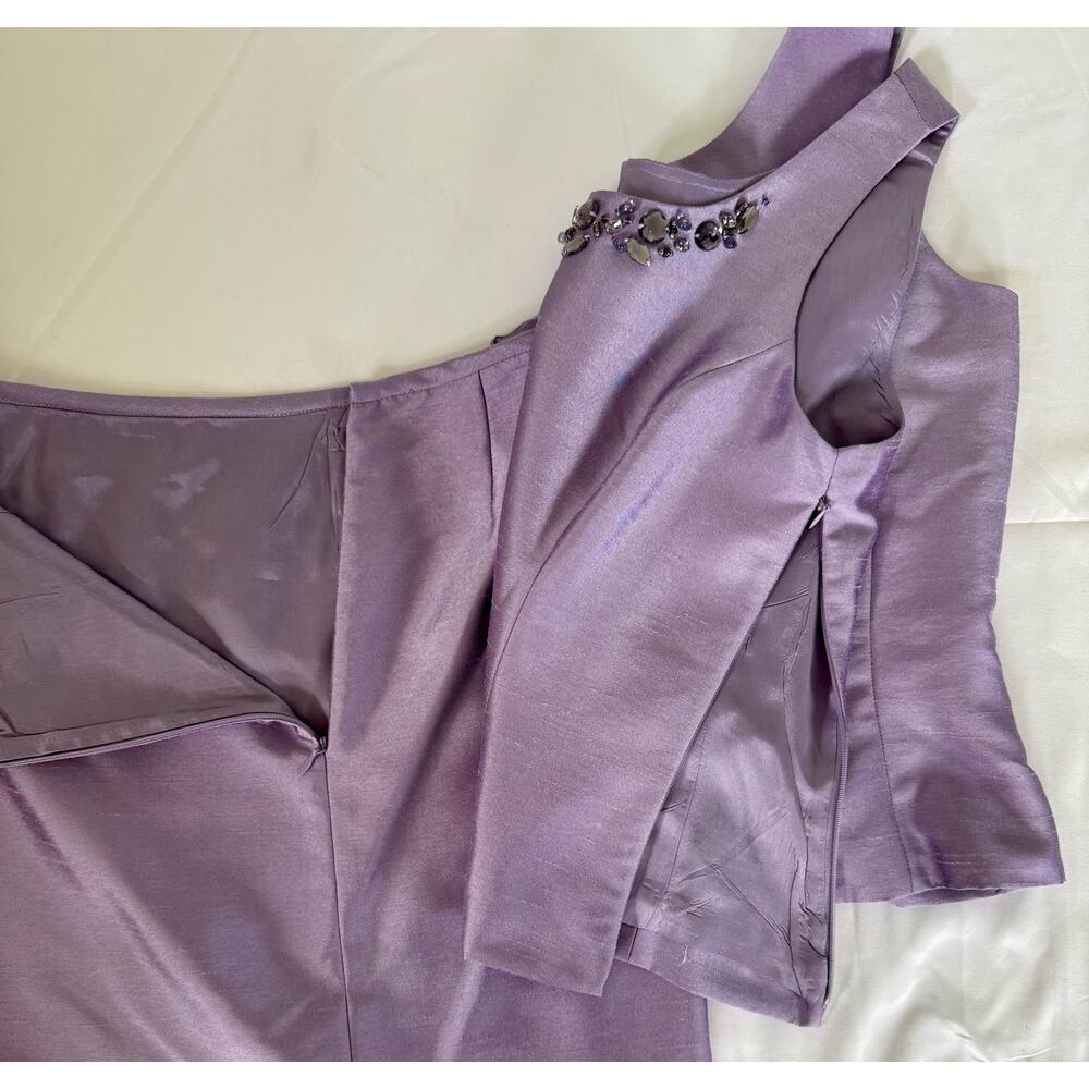 Tahari ASL Lux Lilac Lavender Skirt Suit 3 Pc Blazer Top Embellished Beaded Sz 4 - Picture 13 of 13
